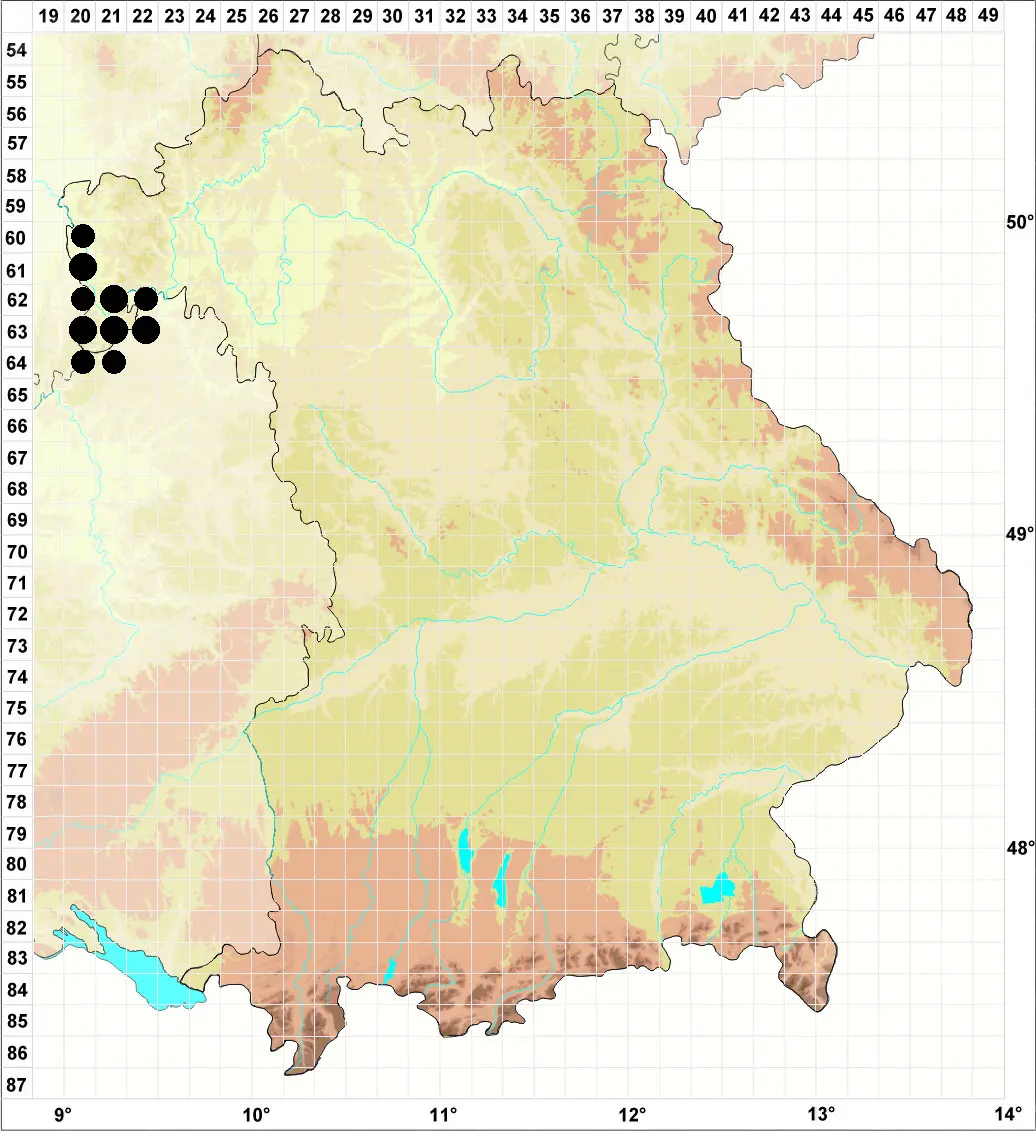 Karte Odenwald-Kartierung 1985-2008